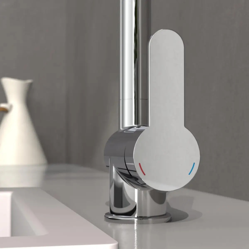 Schütte 79700 - LONDON sink faucet with pull-out spray, polished chrome