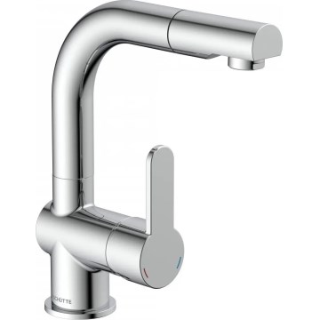 Schütte 79710 - Kitchen faucet with pull-out spray LONDON, polished chrome