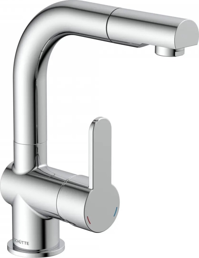 Schütte 79710 - Kitchen faucet with pull-out spray LONDON, polished chrome