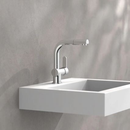 Schütte 79710 - Kitchen faucet with pull-out spray LONDON, polished chrome