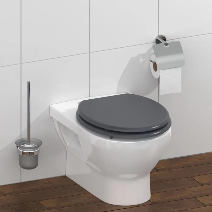 Schütte 80104 - SPIRIT Anthracite SoftClose MDF Toilet Seat
