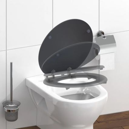 Schütte 80104 - SPIRIT Anthracite SoftClose MDF Toilet Seat
