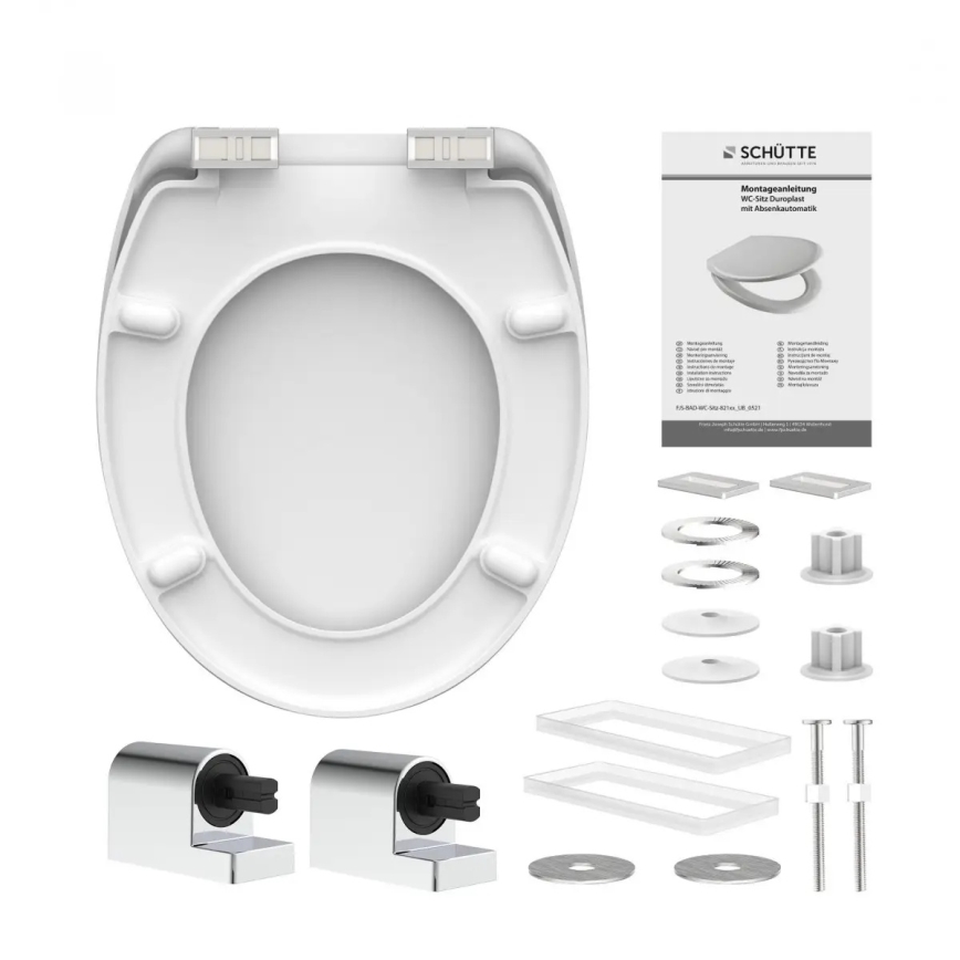 Schütte 82100-A - WHITE Duroplast Toilet Seat with SoftClose