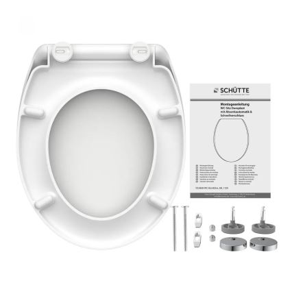 Schütte 82300-A - WHITE SoftClose Duroplast Toilet Seat