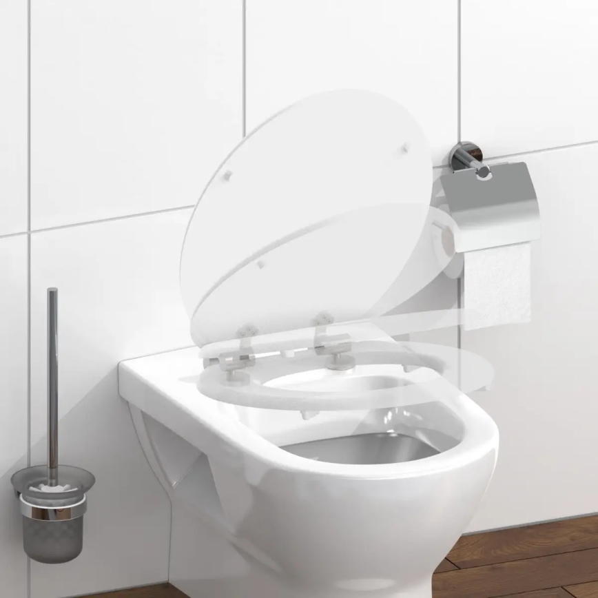 Schütte 84100-A - WHITE SoftClose MDF Wooden Toilet Seat