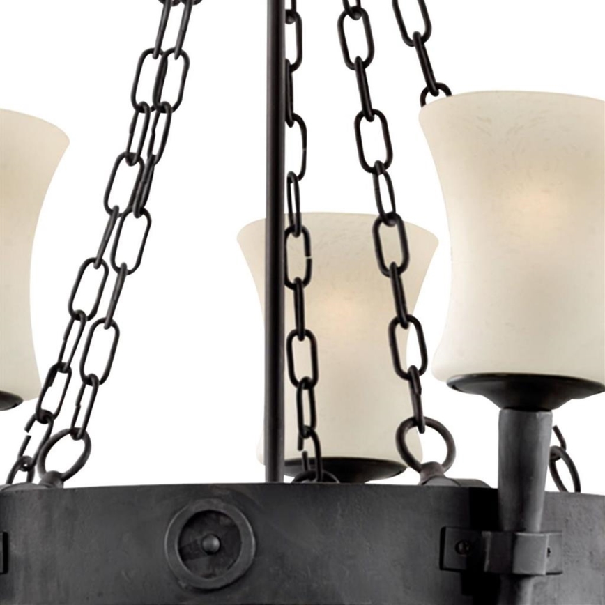 Searchlight - CARTWHEEL Chain-Hung Chandelier 5xE27/60W/230V, Black