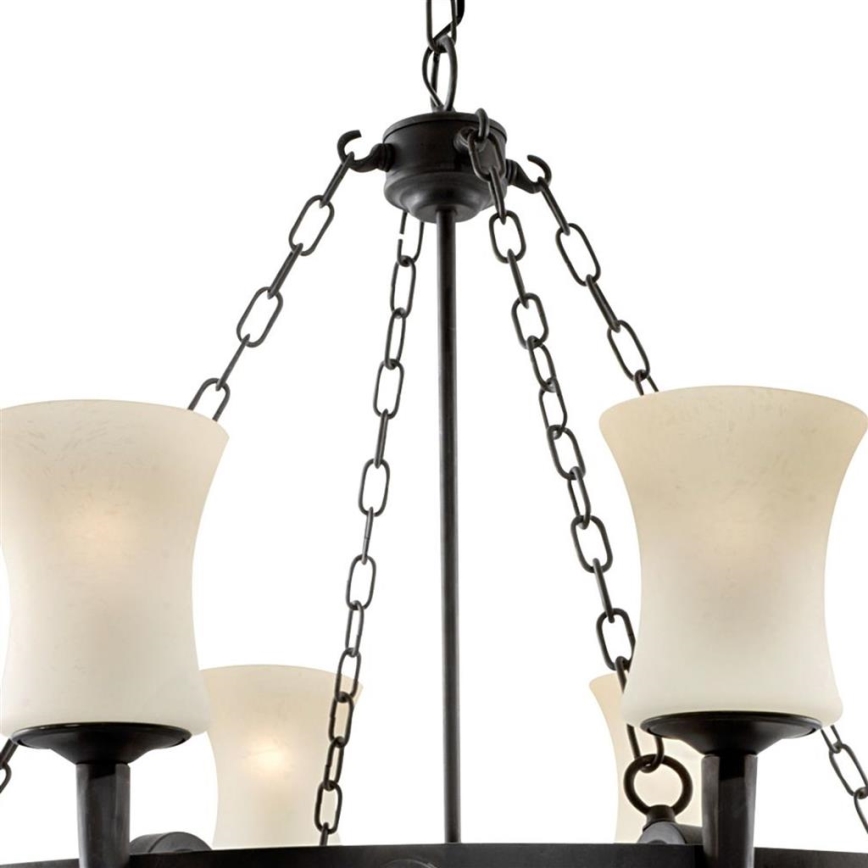 Searchlight - CARTWHEEL Chain-Hung Chandelier 8xE27/60W/230V, Black