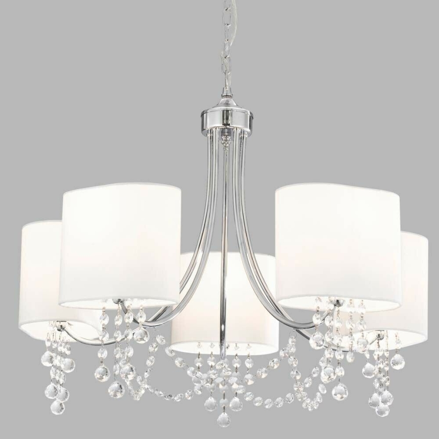 Searchlight - Crystal chandelier on a chain NINA 5xE14/60W/230V