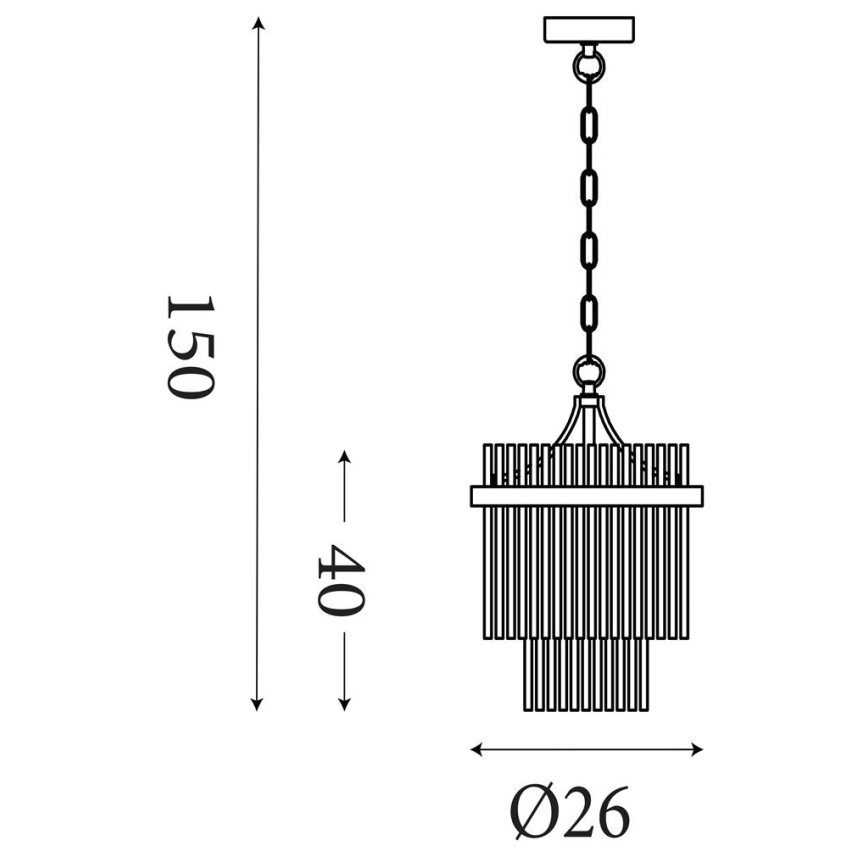 Searchlight - LARA chain-hung chandelier 1xE27/60W/230V