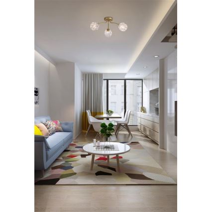 Searchlight - Flush-mount chandelier ASTRAL 3xG9/33W/230V gold