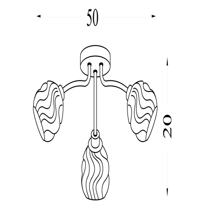 Searchlight - ASTRAL flush-mount chandelier 3xG9/33W/230V matte chrome