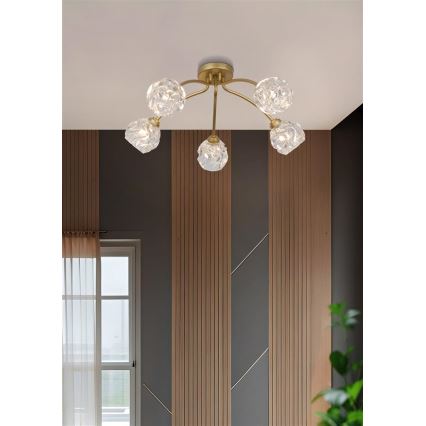 Searchlight - ASTRAL Surface-Mounted Chandelier 5xG9/33W/230V, Gold