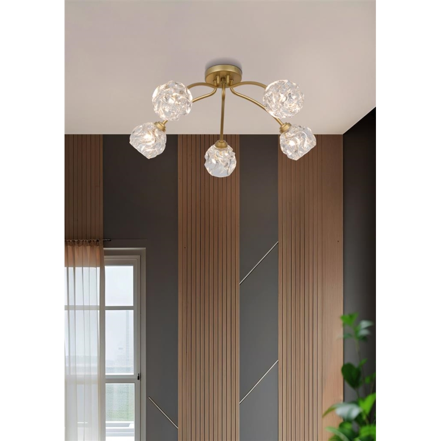 Searchlight - ASTRAL Surface-Mounted Chandelier 5xG9/33W/230V, Gold