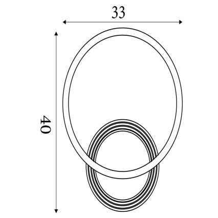 Searchlight - LED Dimmable ceiling light CONTOUR LED/24W/230V 3000K