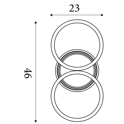 Searchlight - Dimmable LED ceiling light CONTOUR LED/24W/230V 3000K