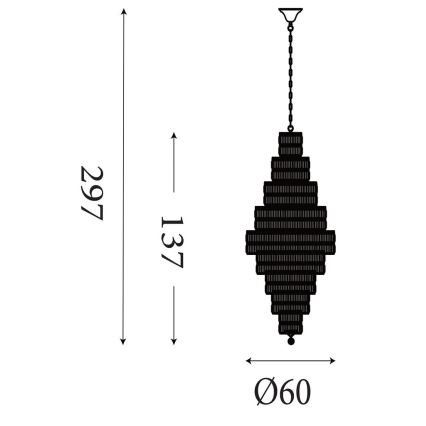 Searchlight - EMPIRE Chain-Hung Chandelier 13xE14/60W/230V