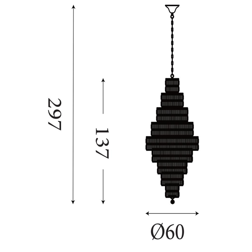 Searchlight - EMPIRE Chain-Hung Chandelier 13xE14/60W/230V