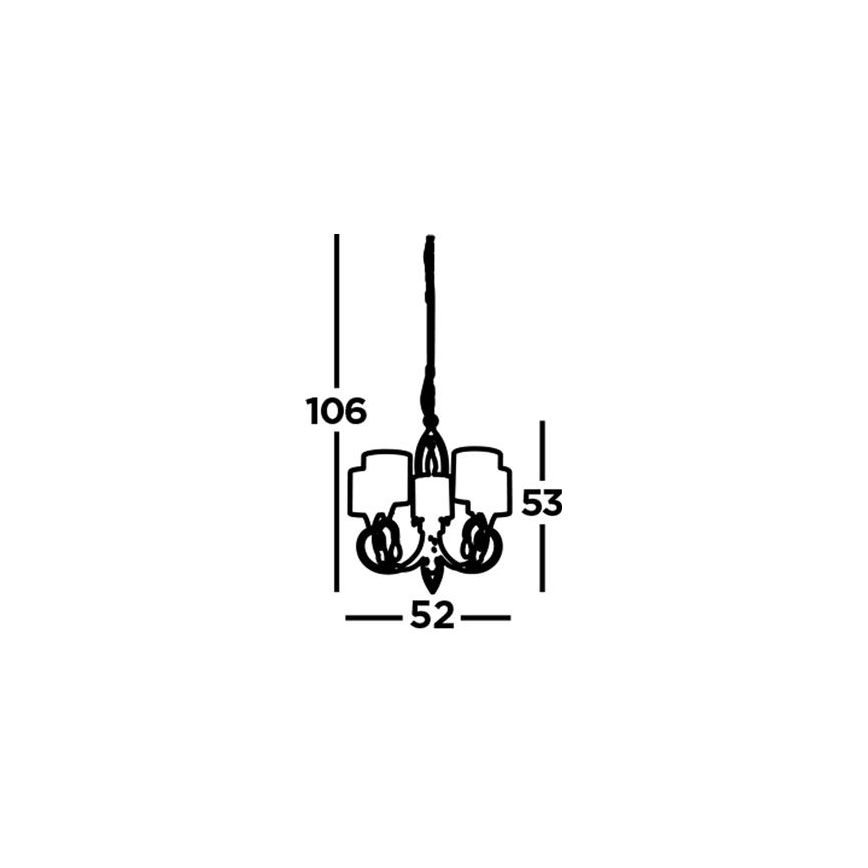 Searchlight - Chandelier on a chain ALBERTO 5xE14/60W/230V