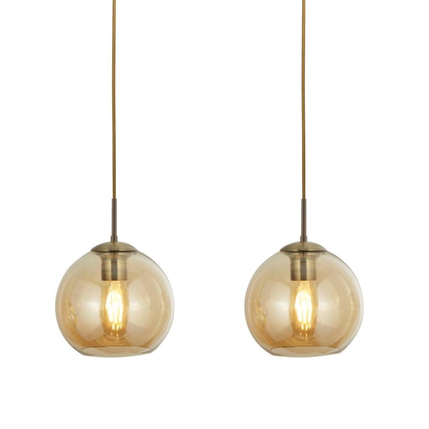 Searchlight - Chandelier on a string PENDANT 3xE27/40W/230V golden