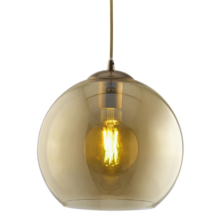 Searchlight - Chandelier on a string BALL 1xE27/60W/230V brown