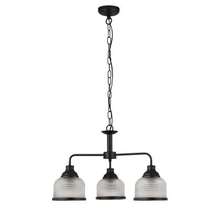 Searchlight - Chandelier on a chain BISTRO 3xE27/60W/230V black