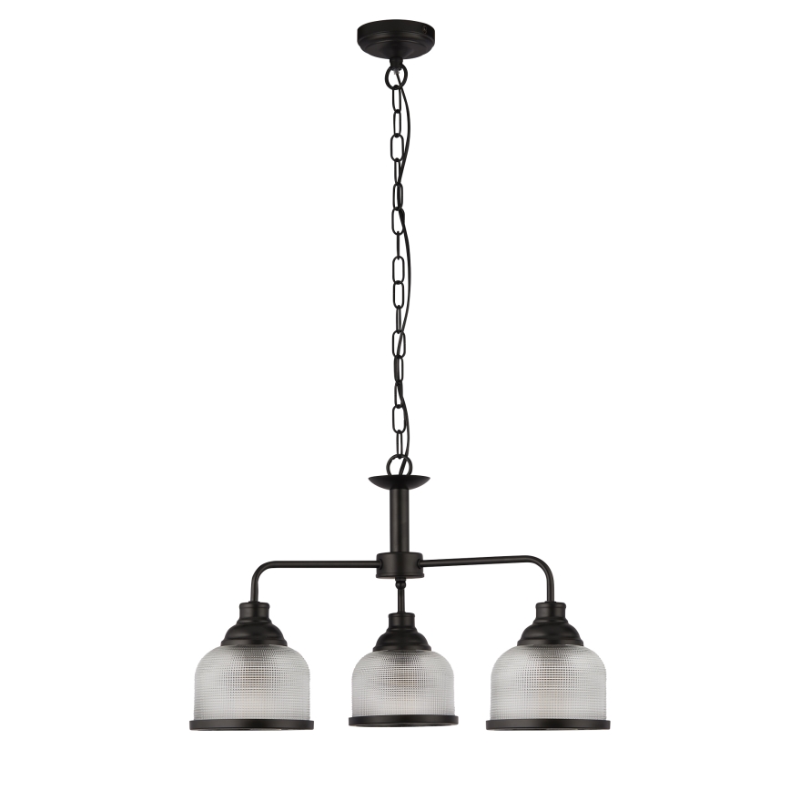 Searchlight - Chandelier on a chain BISTRO 3xE27/60W/230V black