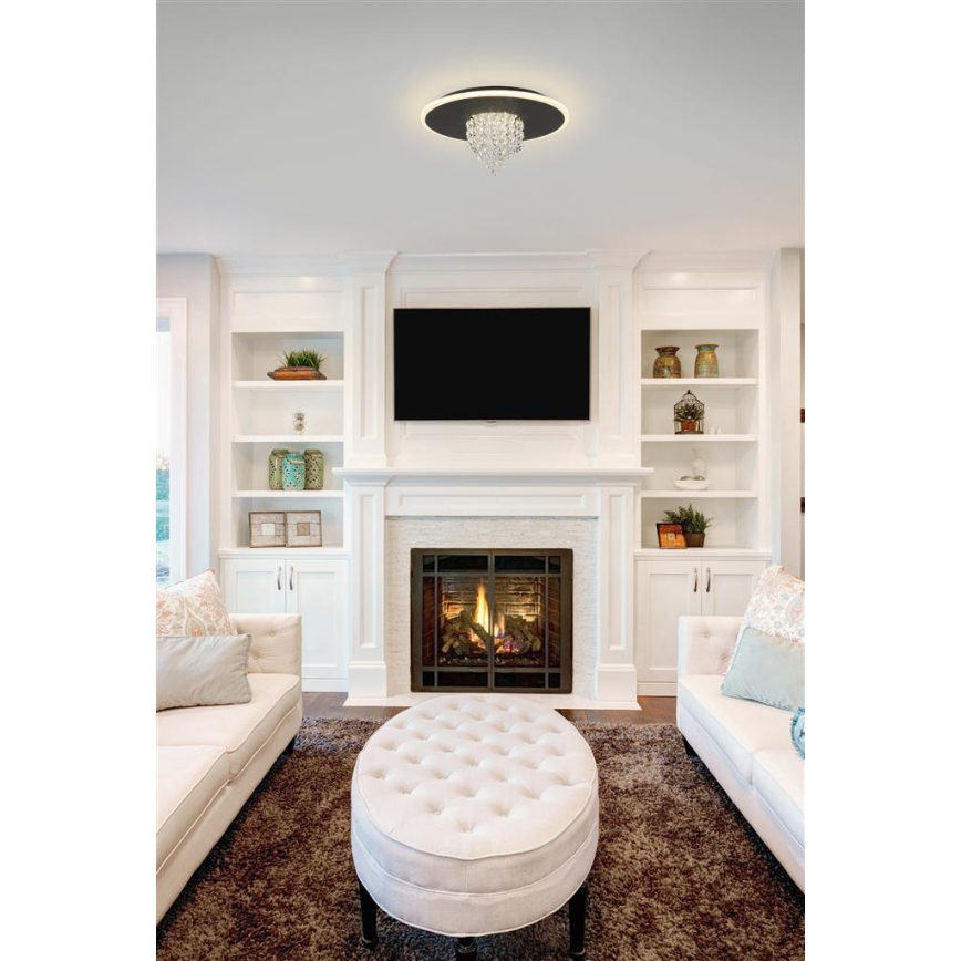 Searchlight - LED Dimmable Ceiling Light DELUGE LED/20W/230V dia. 31.5 cm black