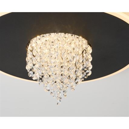 Searchlight - LED Dimmable Ceiling Light DELUGE LED/20W/230V dia. 31.5 cm black