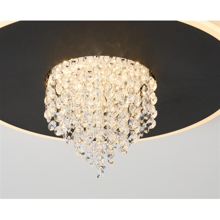 Searchlight - LED Dimmable Ceiling Light DELUGE LED/20W/230V dia. 31.5 cm black