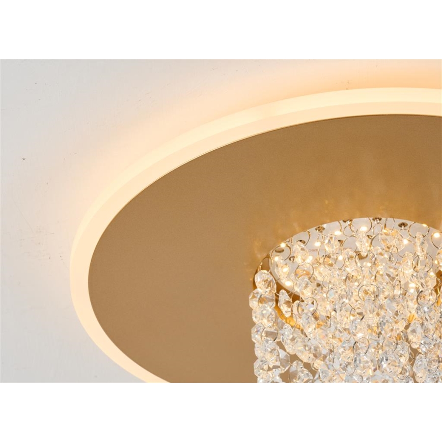 Searchlight - LED Dimmable Ceiling Light DELUGE LED/20W/230V Ø31.5 cm Gold