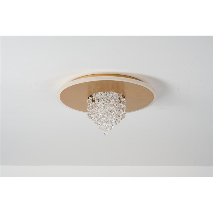 Searchlight - LED Dimmable Ceiling Light DELUGE LED/20W/230V Ø31.5 cm Gold