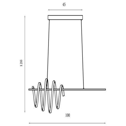 Searchlight - LED Dimmable Cable-Suspended Pendant SWORD LED/40W/230V 3000K