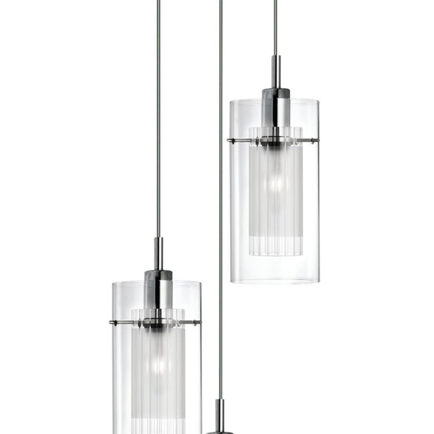 Searchlight - Chandelier on a string DUO 3xE14/60W/230V matte chrome