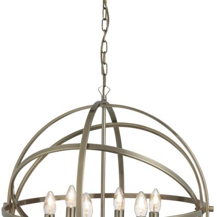 Searchlight - ORBIT Chain-hung Chandelier 6xE14/60W/230V Brass