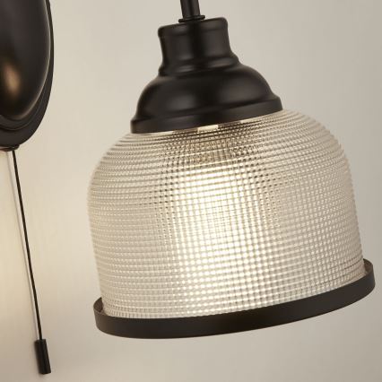 Searchlight - Wall lamp BISTRO 1xE27/60W/230V black