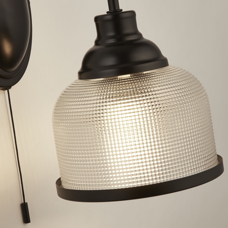 Searchlight - Wall lamp BISTRO 1xE27/60W/230V black