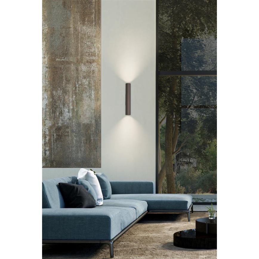 Searchlight - BEACON Wall Light 2x GU10/10W/230V Brown