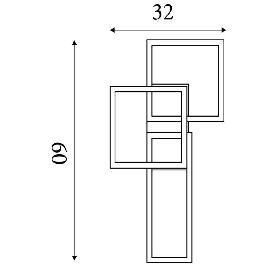 Searchlight - LED Dimmable Ceiling Light WALL ART II LED/30W/230V 32x60 cm