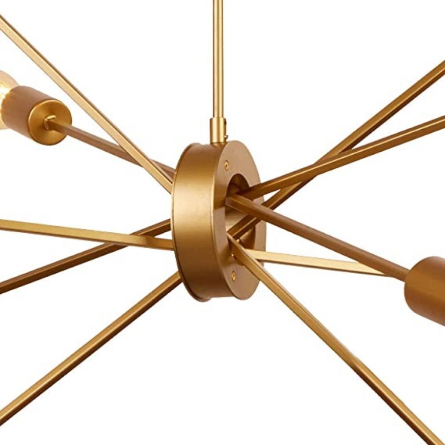 Searchlight - Chandelier on a pole ALPHA 10xE27/60W/230v gold