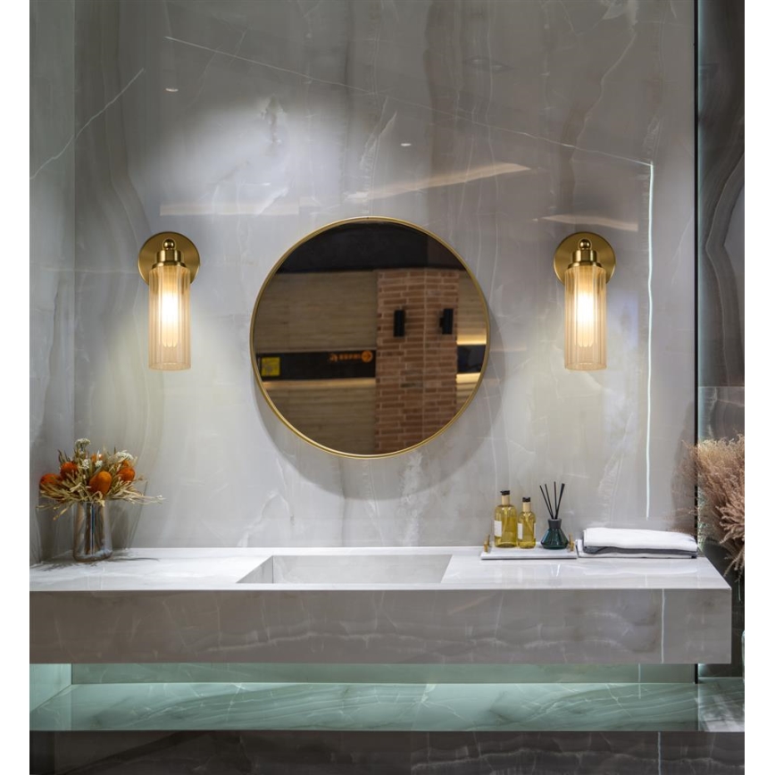 Searchlight - IMPERIAL Bathroom Wall Light 1xG9/7W/230V IP44 Brass