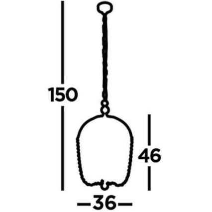 Searchlight - Chandelier on a chain SHOWER 5xE14/60W/230V black