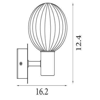 Searchlight - Wall sconce LUMINSPHERE 1xG9/7W/230V Brass