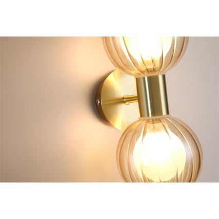 Searchlight - LUMINSPHERE Wall Light 2xG9/7W/230V Brass