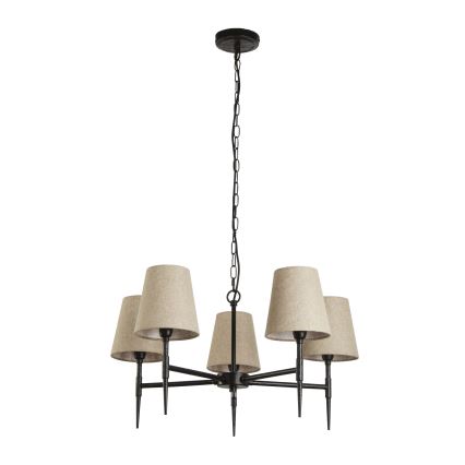 Searchlight - Chandelier on a chain GOTHIC 5xE14/60W/230V black