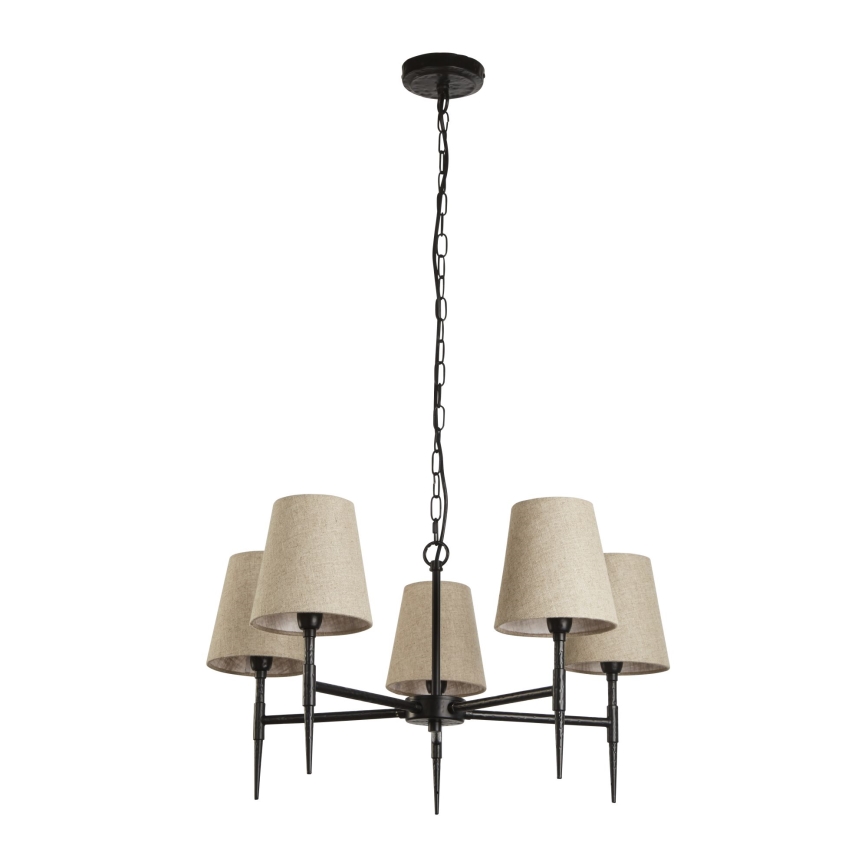 Searchlight - Chandelier on a chain GOTHIC 5xE14/60W/230V black