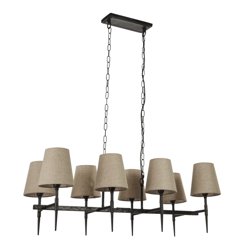Searchlight - Chandelier on a chain GOTHIC 8xE14/60W/230V black