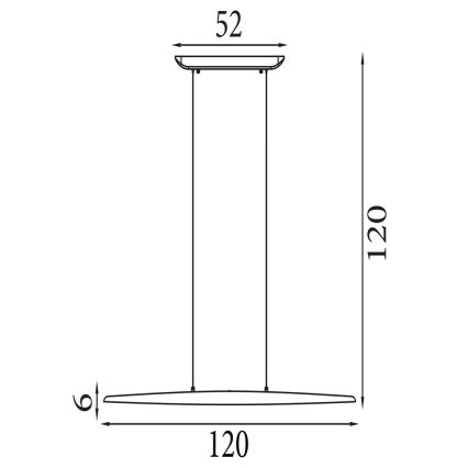 Searchlight - Dimmable LED Cable Pendant Light KENZIE LED/29W/230V 2700/3000/4000K