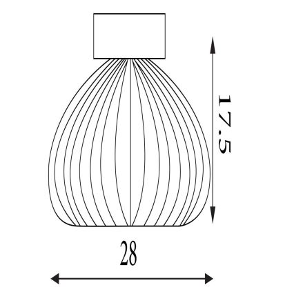 Searchlight - Ceiling light CELESTIAL 1xE27/60W/230V Ø 28 cm