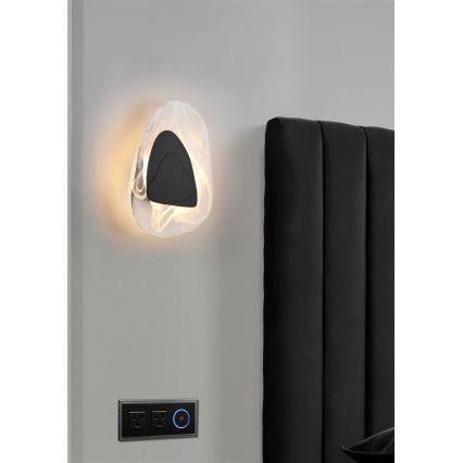 Searchlight - LED Wall Light DESTINY LED/8W/230V black