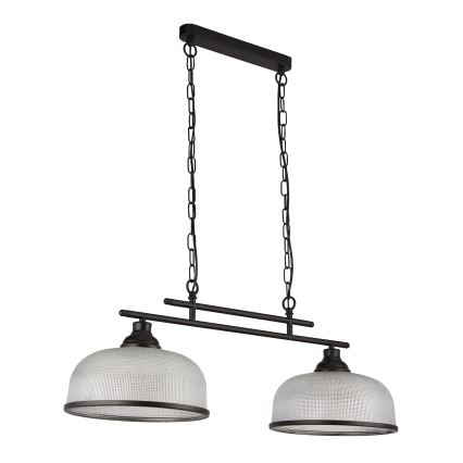 Searchlight - Chandelier on a chain BISTRO 2xE27/60W/230V black